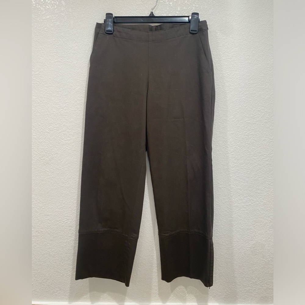 Patagonia casual cotton cropped pants dark olive green size 4